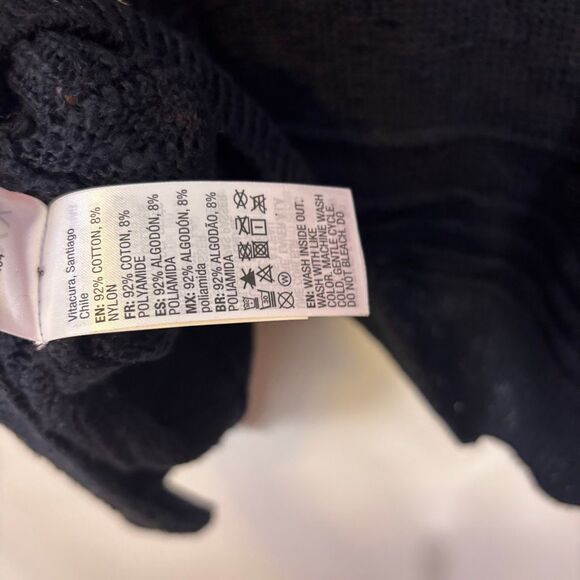 Roxy Black Cotton and Nylon Open Cardigan Lightweight Sweater Medium - Picture 6 of 6